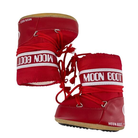 Moon Boots Mini in Red Toddler Kids Size EU 19/22 - Picture 3 of 9